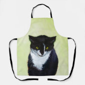Tuxedo Cat Paining - Kute Original Cat Art Schort (Voorkant)