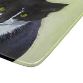 Tuxedo Cat Paining - Kute Original Cat Art Snijplank (Hoek)