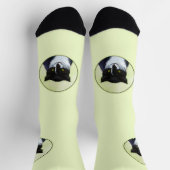 Tuxedo Cat Paining - Kute Original Cat Art Sokken (Top)