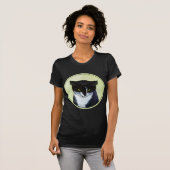Tuxedo Cat Paining - Kute Original Cat Art T-shirt (Voorkant volledig)