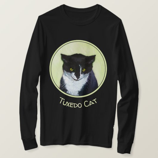 Tuxedo Cat Paining - Kute Original Cat Art T-shirt (Design voorkant)