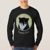 Tuxedo Cat Paining - Kute Original Cat Art T-shirt (Voorkant)