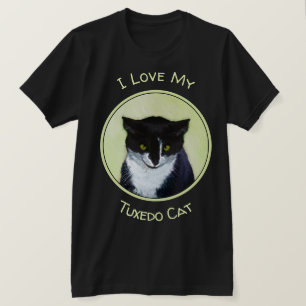 Tuxedo Cat Paining - Kute Original Cat Art T-shirt