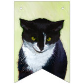 Tuxedo Cat Paining - Kute Original Cat Art Vlaggetjes (Eerste vlag)
