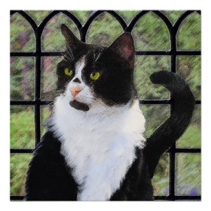 Tuxedo Cat Painting - Keer de originele kat Art Perfect Poster
