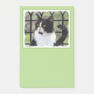 Tuxedo Cat Painting - Keer de originele kat Art Post-it® Notes