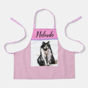 Tuxedo Cat Pastel Katten Kinder Roze Meisjes Apron Schort