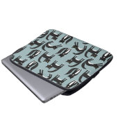 Tuxedo Cat Pattern Laptop Sleeve (Voorkant onderkant)