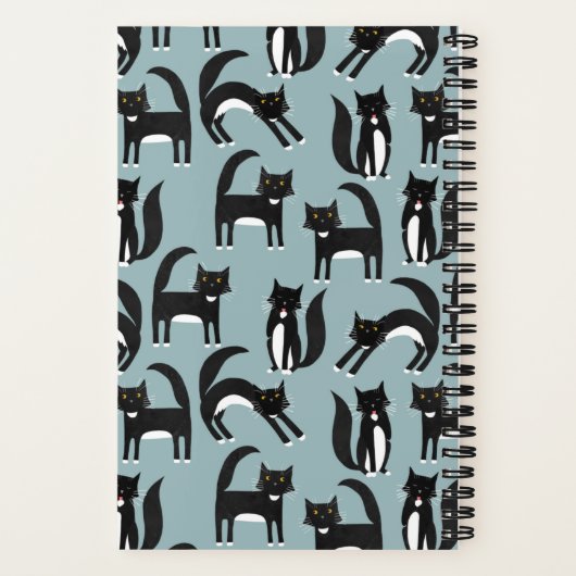 Tuxedo Cat Pattern Notitieboek (Achterkant)