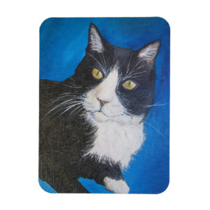 Tuxedo Cat Pet Art Magnet Gepersonaliseerd Cadeauo Magneet