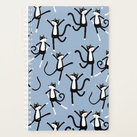 Tuxedo Cat Planner voor zwarte en witte danskleure (Voorkant)