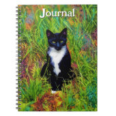 Tuxedo Cat Pop Art Journal Notitieboek (Voorkant)