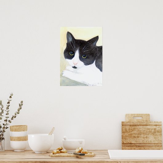 Tuxedo Cat Poster (Keuken)