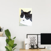 Tuxedo Cat Poster (Thuiskantoor)