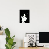 Tuxedo Cat Poster (Thuiskantoor)