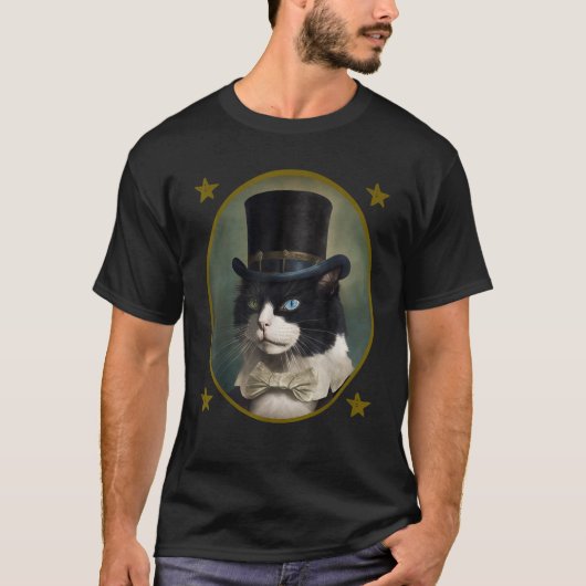 Tuxedo Cat Presidents Day George Washington Abraha T-shirt (Voorkant)