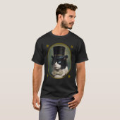 Tuxedo Cat Presidents Day George Washington Abraha T-shirt (Voorkant volledig)