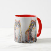 Tuxedo Cat Prettige Kerstmis Rood Kerstmug Mok (Voorkant rechts)