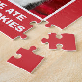 Tuxedo Cat Red Kerstpuzzel Legpuzzel (Zijkant)