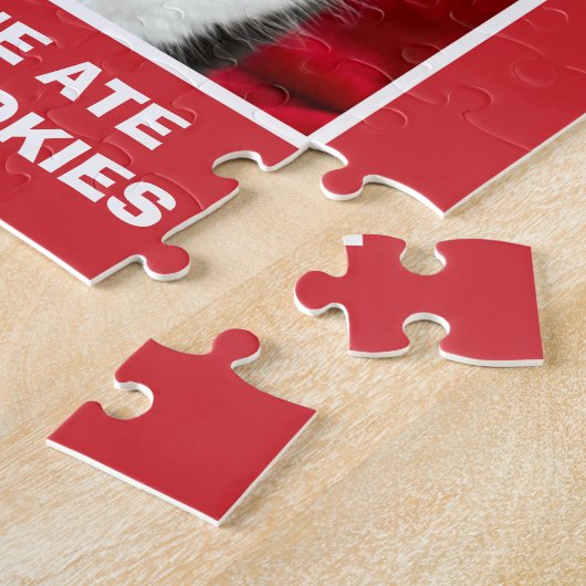 Tuxedo Cat Red Kerstpuzzel Legpuzzel (Zijkant)