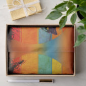 Tuxedo Cat Retro Style Sunset Tissuepapier (Geschenk)