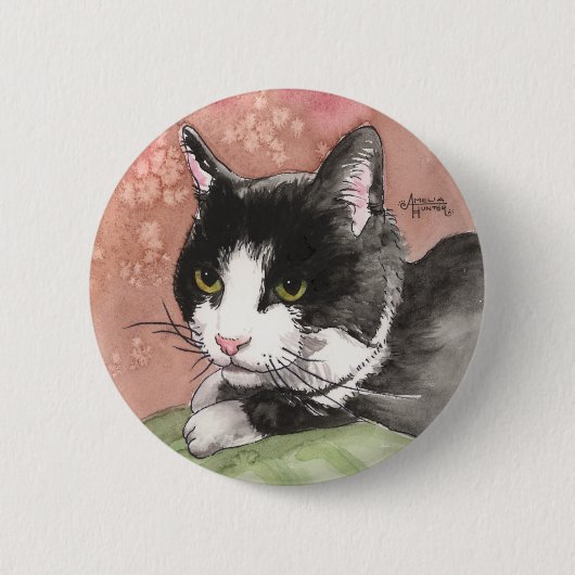 Tuxedo Cat Ronde Button 5,7 Cm (Voorkant)