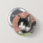 Tuxedo Cat Ronde Button 5,7 Cm (Voorkant /achterkant)