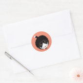 Tuxedo Cat Ronde Sticker (Envelop)