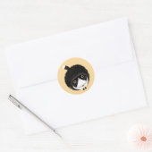 Tuxedo Cat Ronde Sticker (Envelop)