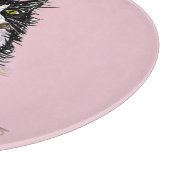 Tuxedo Cat Schattige Cats Zwart Wit Pastelroze Snijplank (Hoek)