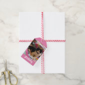 Tuxedo Cat Schattige met  Haakkleed Dank u Cadeaulabel (Met Touw)