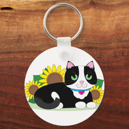 Tuxedo Cat Sleutelhanger (Voorkant)