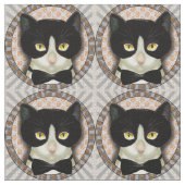 Tuxedo Cat Stof (Close Up)