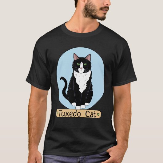 Tuxedo Cat T-shirt (Voorkant)