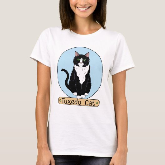 Tuxedo Cat T-shirt (Voorkant)