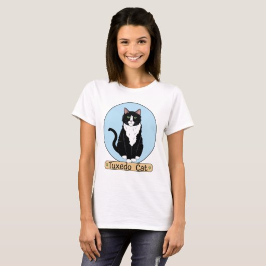 Tuxedo Cat T-shirt (Voorkant volledig)