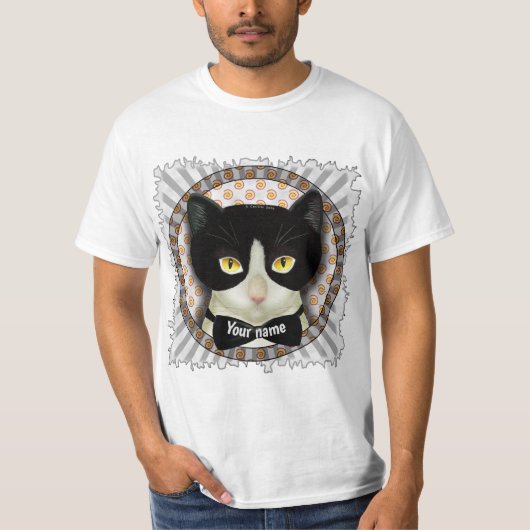 Tuxedo Cat T-Shirt (Voorkant)