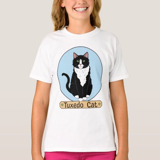 Tuxedo Cat T-shirt (Voorkant)