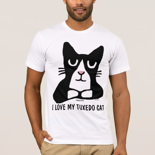 TUXEDO CAT T-shirts, IK HOOR MIJN TUXEDO CAT T-shirt (Voorkant)