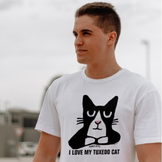 TUXEDO CAT t-shirts, KAT T-Hemden van PANDA T-shirt