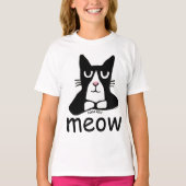 TUXEDO CAT t-shirts, Panda Kat KINDER MEOW T-shirt (Voorkant)