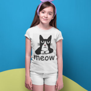 TUXEDO CAT t-shirts, Panda Kat KINDER MEOW T-shirt