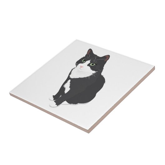 Tuxedo Cat Tegeltje (Zijkant)