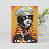 Tuxedo cat, the carefree! Kaart (Staand voorkant)