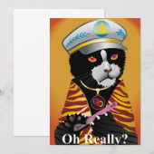 Tuxedo cat, the carefree! Kaart (Voorkant / Achterkant)