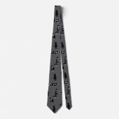Tuxedo Cat Tie – Cute Black & White Cat Pattern on Stropdas (Voorkant)