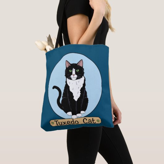 Tuxedo Cat Tote Bag (Dichtbij)
