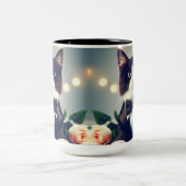 Tuxedo Cat Tweekleurige Koffiemok (Center)