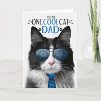 Tuxedo Cat Vaderdag One Cool Cat
