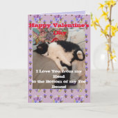 Tuxedo Cat Valentijnsdag Ik hou van jullie tenen Kaart (Gele Bloem)